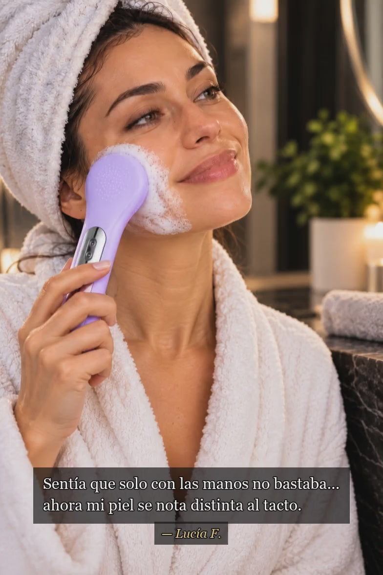 Cepillo facial Glowvest — testimonio Lucía F.